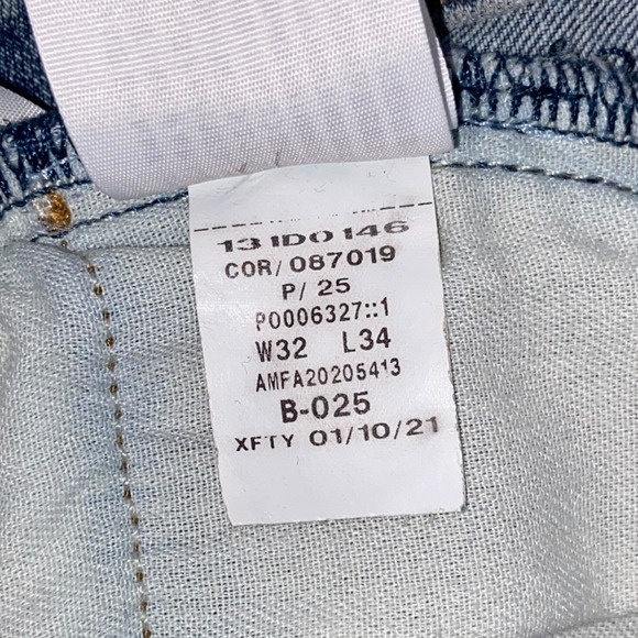 Abercrombie & Fitch‎ Men's Distressed Skinny Stretch Jeans Ripped Blue 32x34 - Picture 6 of 12